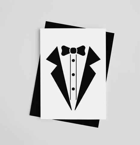 CraftStar Tuxedo Stencil Used to print on card