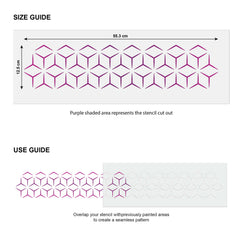 CraftStar Abstract Cube Pattern Border Stencil Information