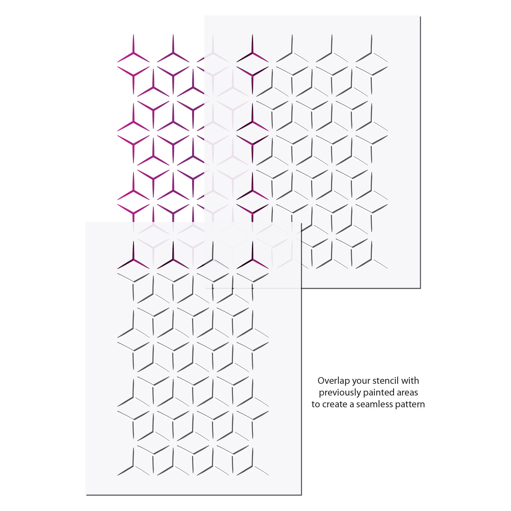 CraftStar Abstract Cubes Large Stencil use guide
