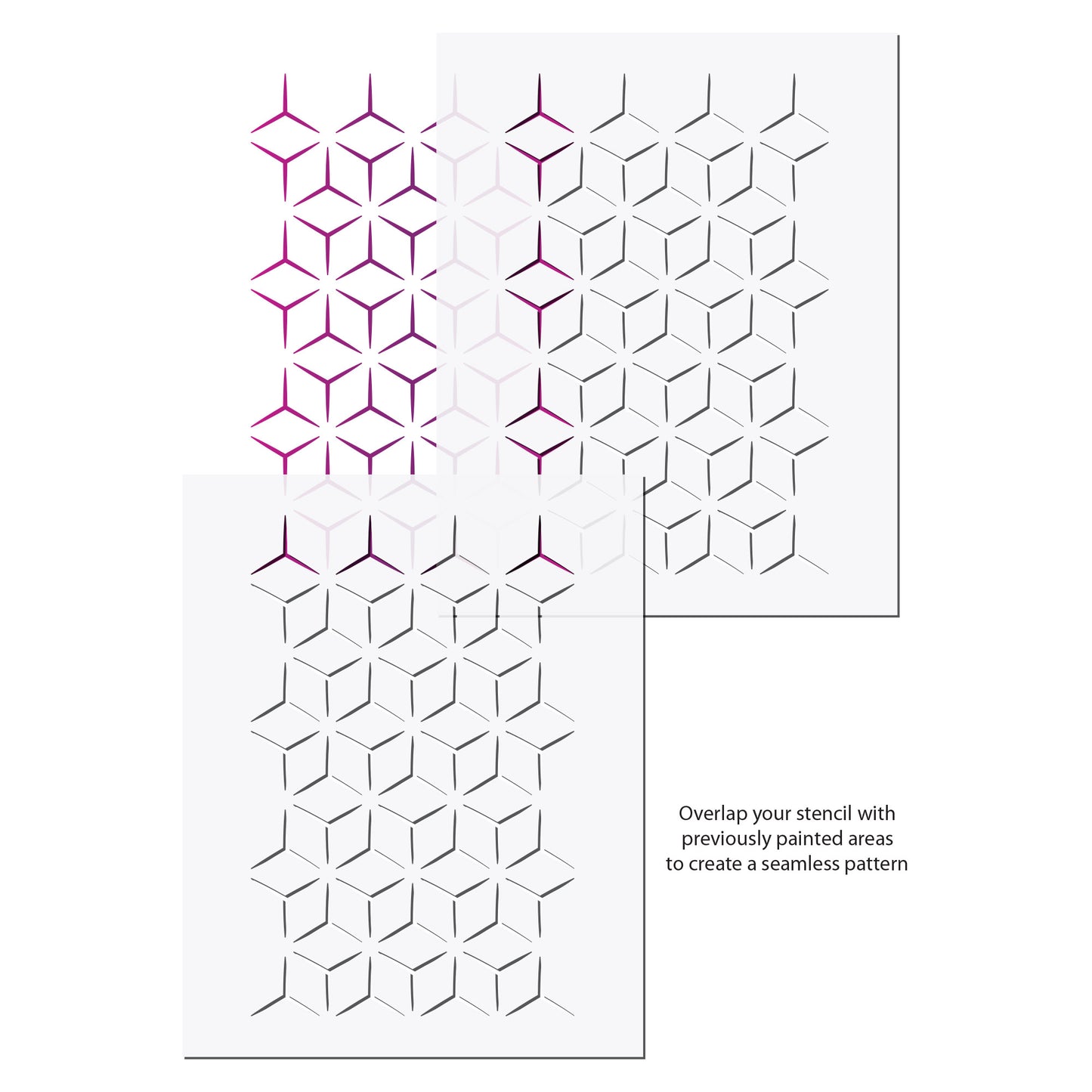 CraftStar Abstract Cubes Large Stencil use guide