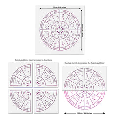 CraftStar Astrology Wheel Stencil Size Information