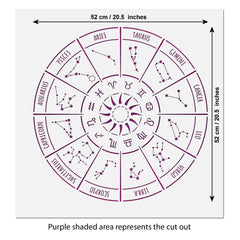 CraftStar Astrology Wheel Stencil size guide