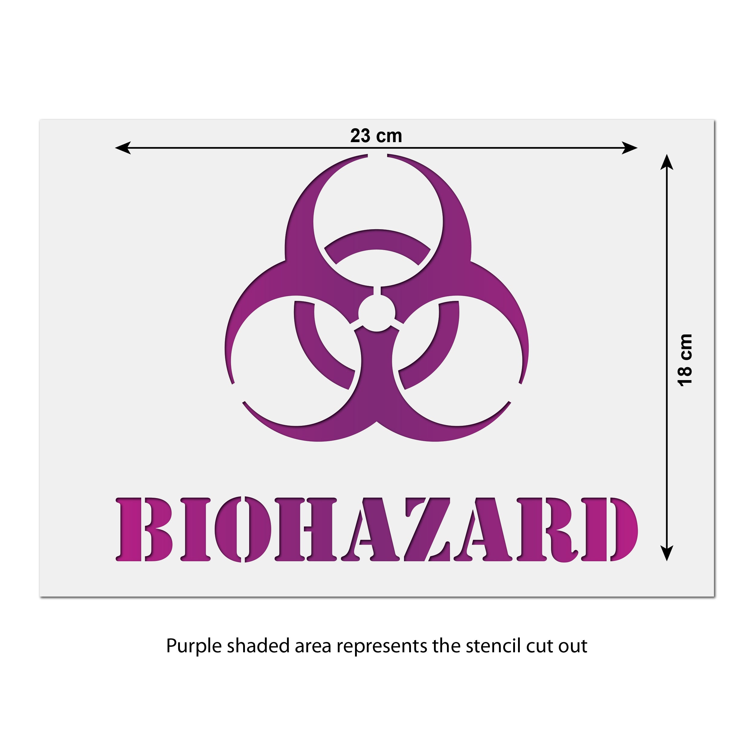 CraftStar Biohazard Sign Stencil A4 size guide