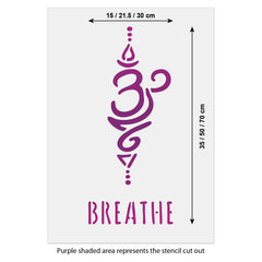 CraftStar Sanskrit Breather Symbol Stencil Size Guide