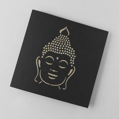 CraftStar Buddha Head Stencil Used To Make Card