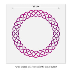 CraftStar Celtic Knot Circular Frame Stencil size guide