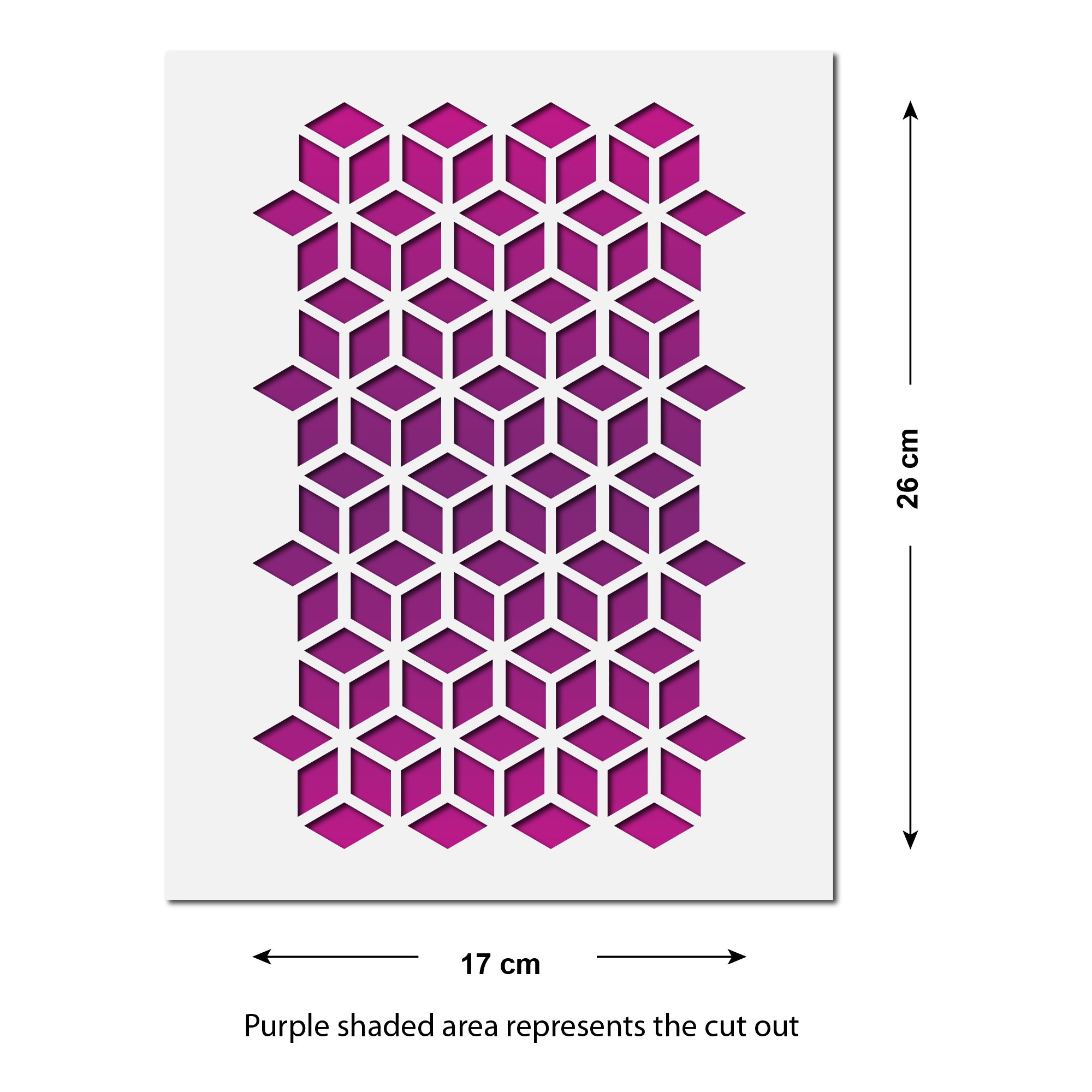 Cube Pattern Stencil - Geometric Pattern Craft Template | CraftStar