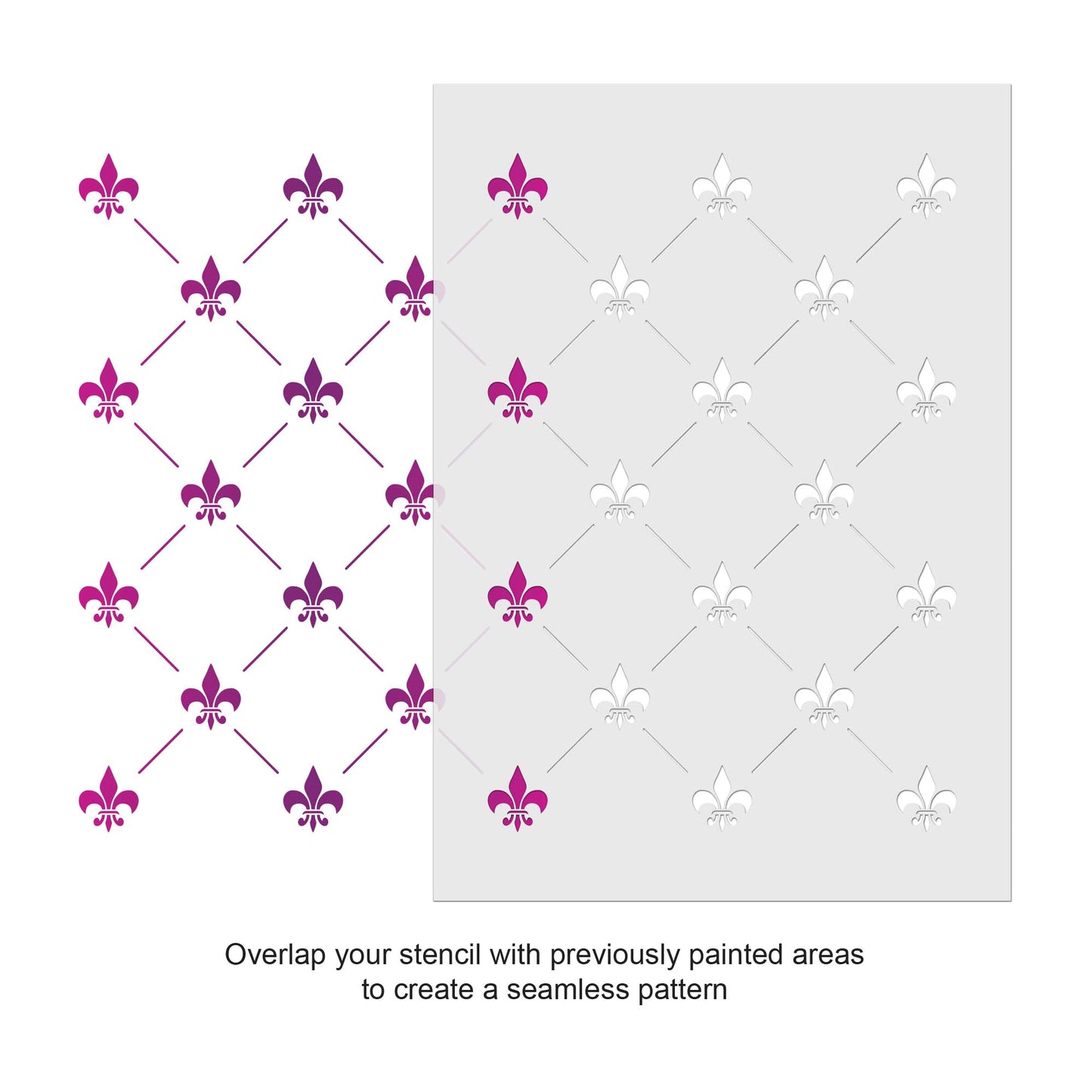 CraftStar Fleur De Lys Lattice Stencil Use Guide