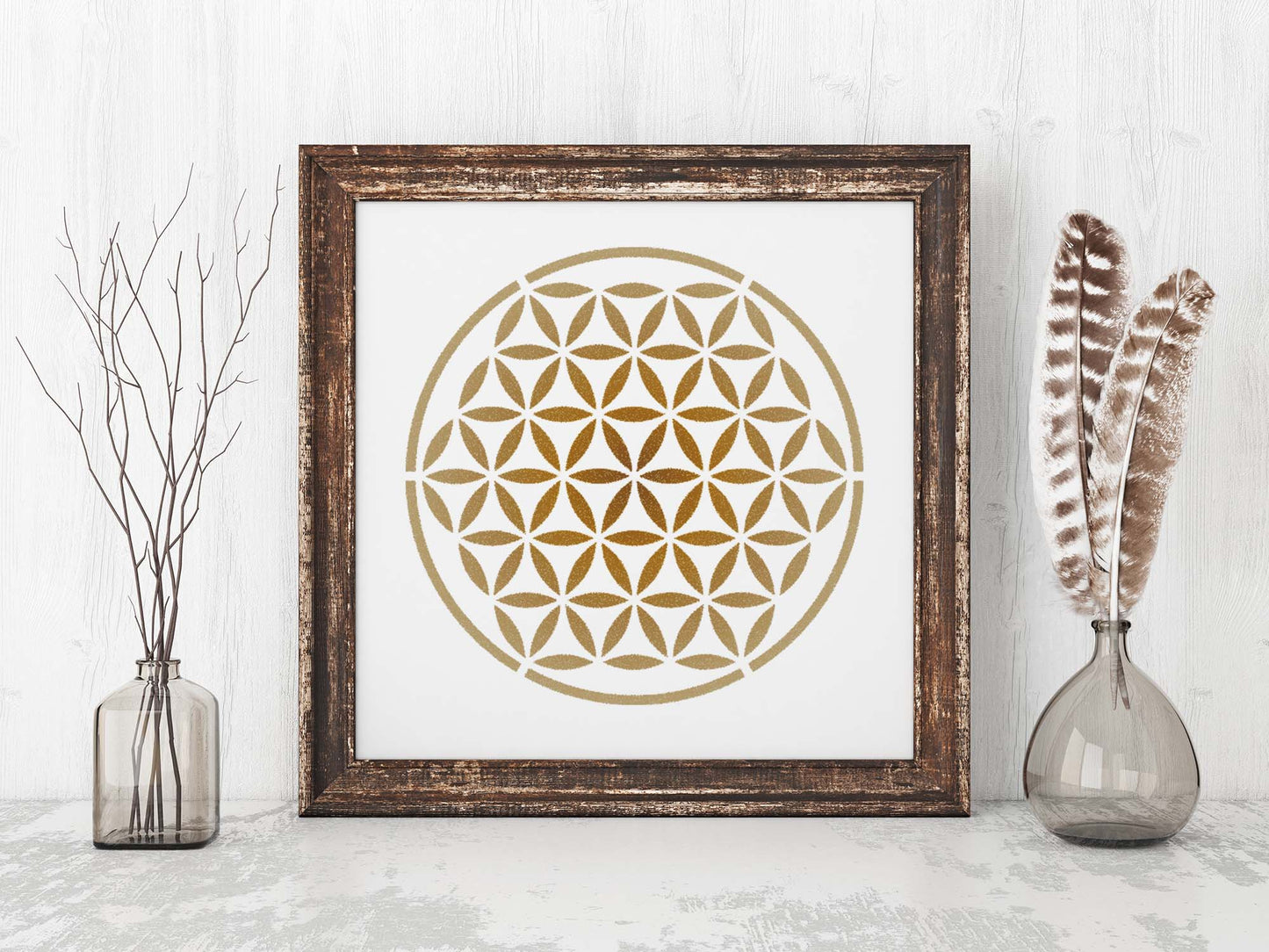 CraftStar Flower of Life Stencil Example Print