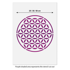 CraftStar Flower of Life Stencil Size Guide
