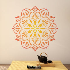 CraftStar Laghu Mandala Stencil on Wall