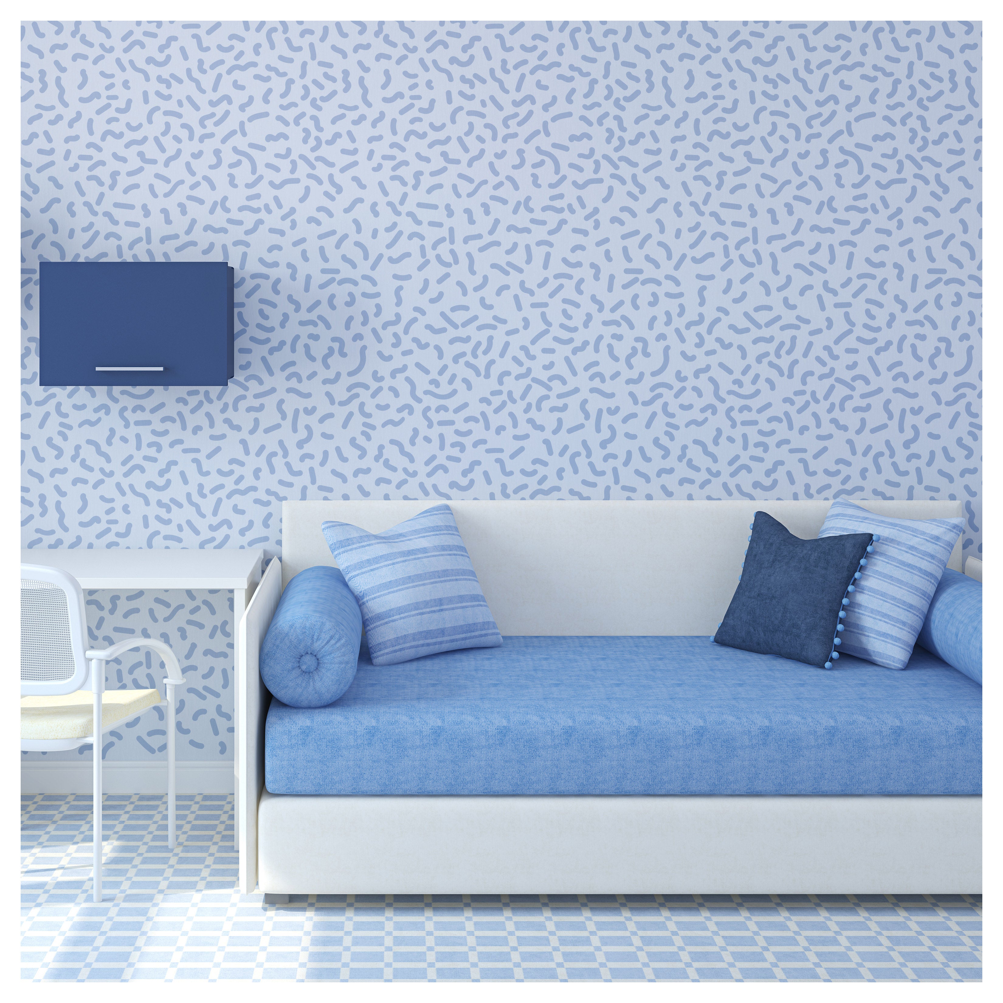 Random Patterns For Wall Memphis Pattern Wall Stencil - Retro Random Pattern Wall Art | CraftStar