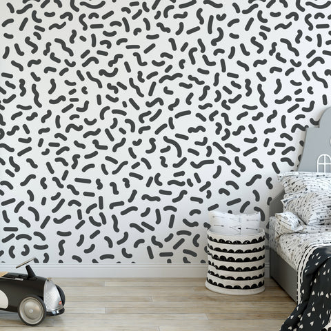 CraftStar Memphis Pattern Stencil Feature Wall example