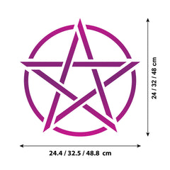 Craftstar Pentacle Stencil Size Guide