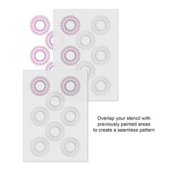 CraftStar Rustic Circles Pattern Stencil Use Guide