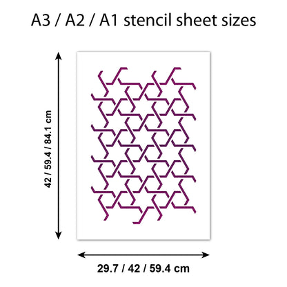 CraftStar Star Lattice Wall Stencil size guide