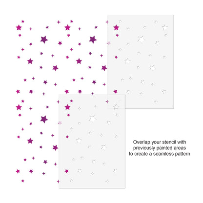 CraftStar Starry Night Wall Stencil Use Guide