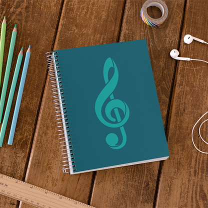 CraftStar Treble Clef Stencil on notebook