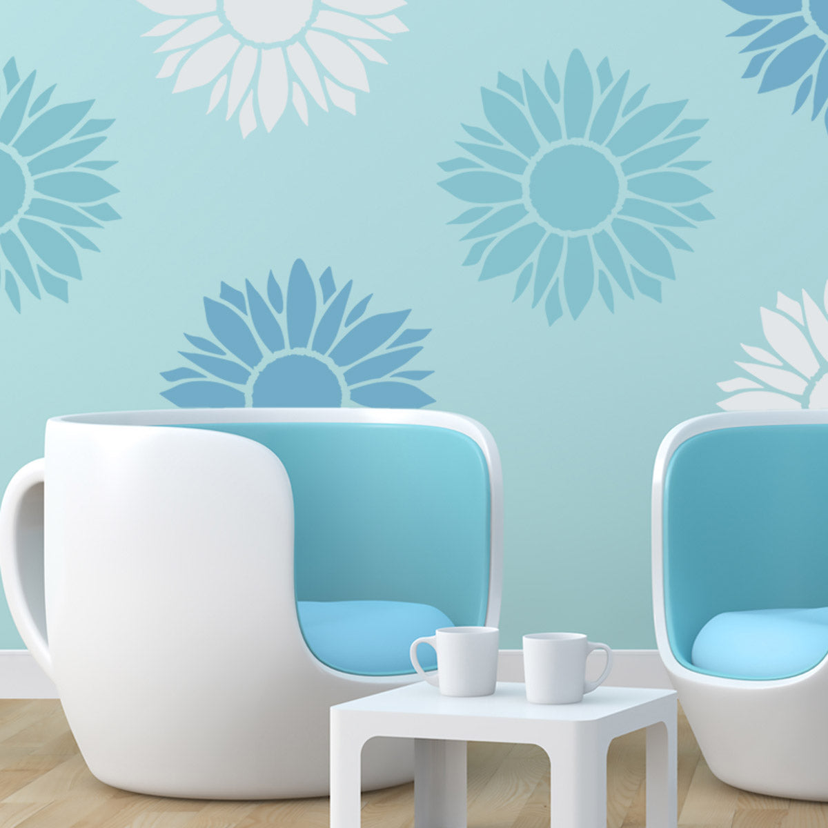 CraftStar Large Sunflower Wall Stencil