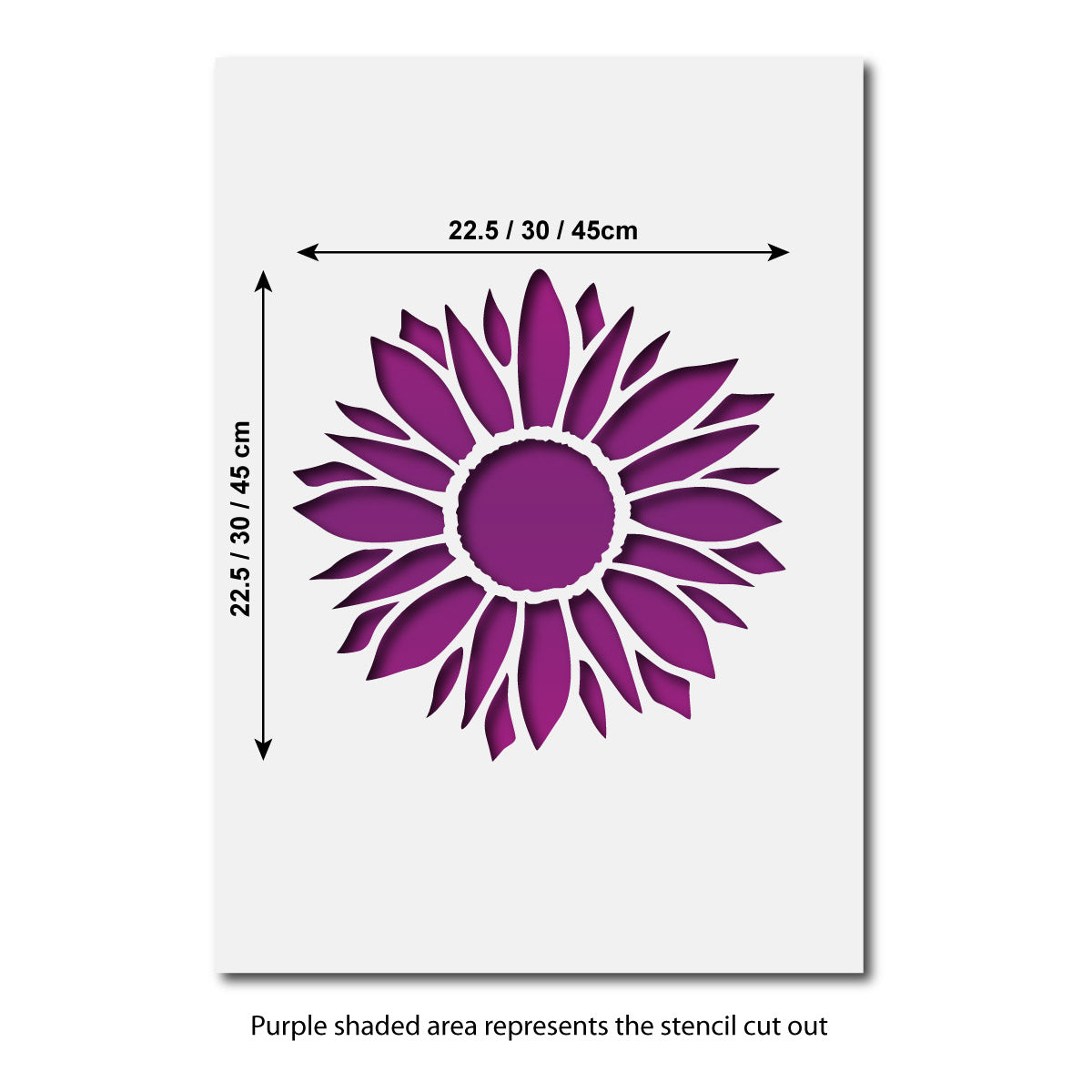 CraftStar Large Sunflower Wall Stencil Sizes