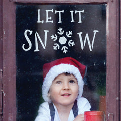 CraftStar Large Let It Snow Stencil on Window