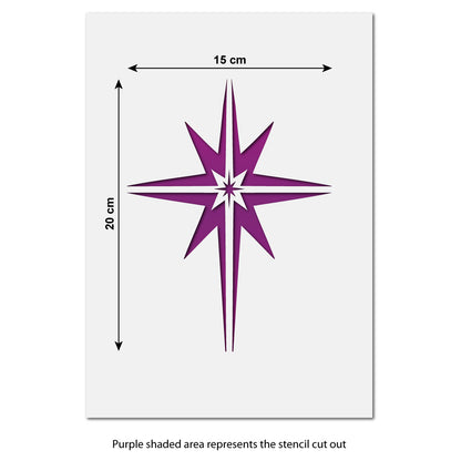 CraftStar Christmas Star Stencil Size Information