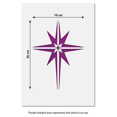 CraftStar Christmas Star Stencil Size Information