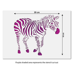 CraftStar Zebra Stencil - Size Guide