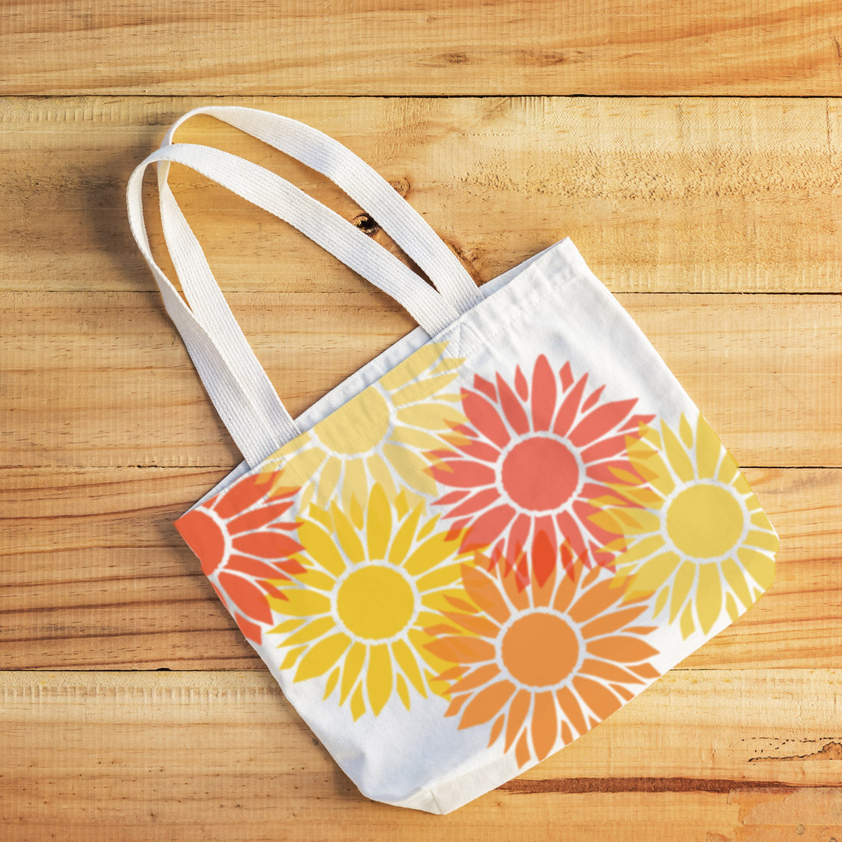 CraftStar Sunflower Stencil on Tote Bag