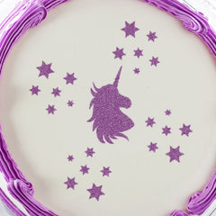 CraftStar Unicorn and Stars Stencil on Cake Icing