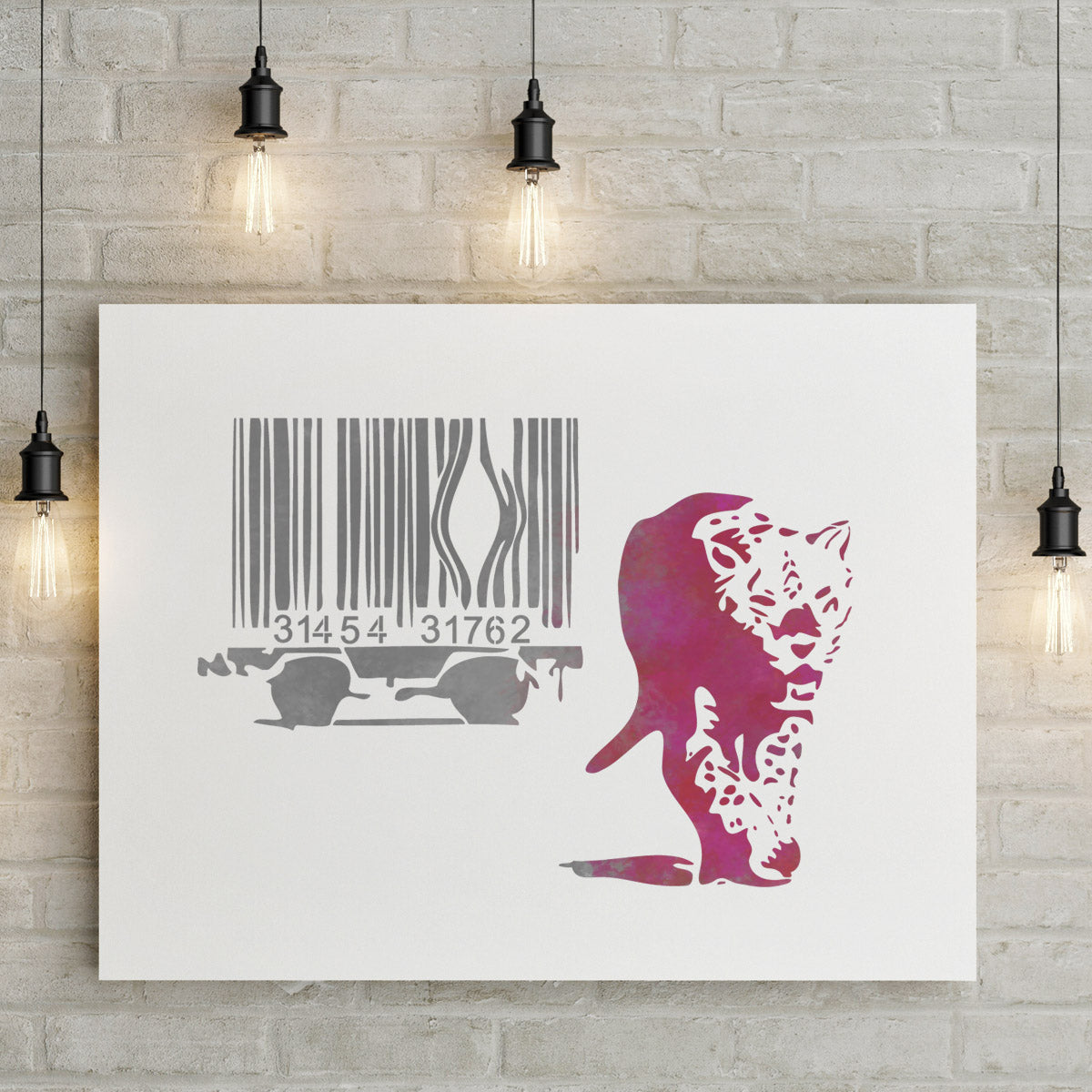 CraftStar Banksy Stencil - Barcode Leopard