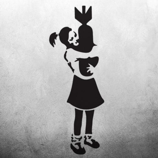 CraftStar Banksy Bomb Hugger Girl Stencil - Graffiti Wall Art