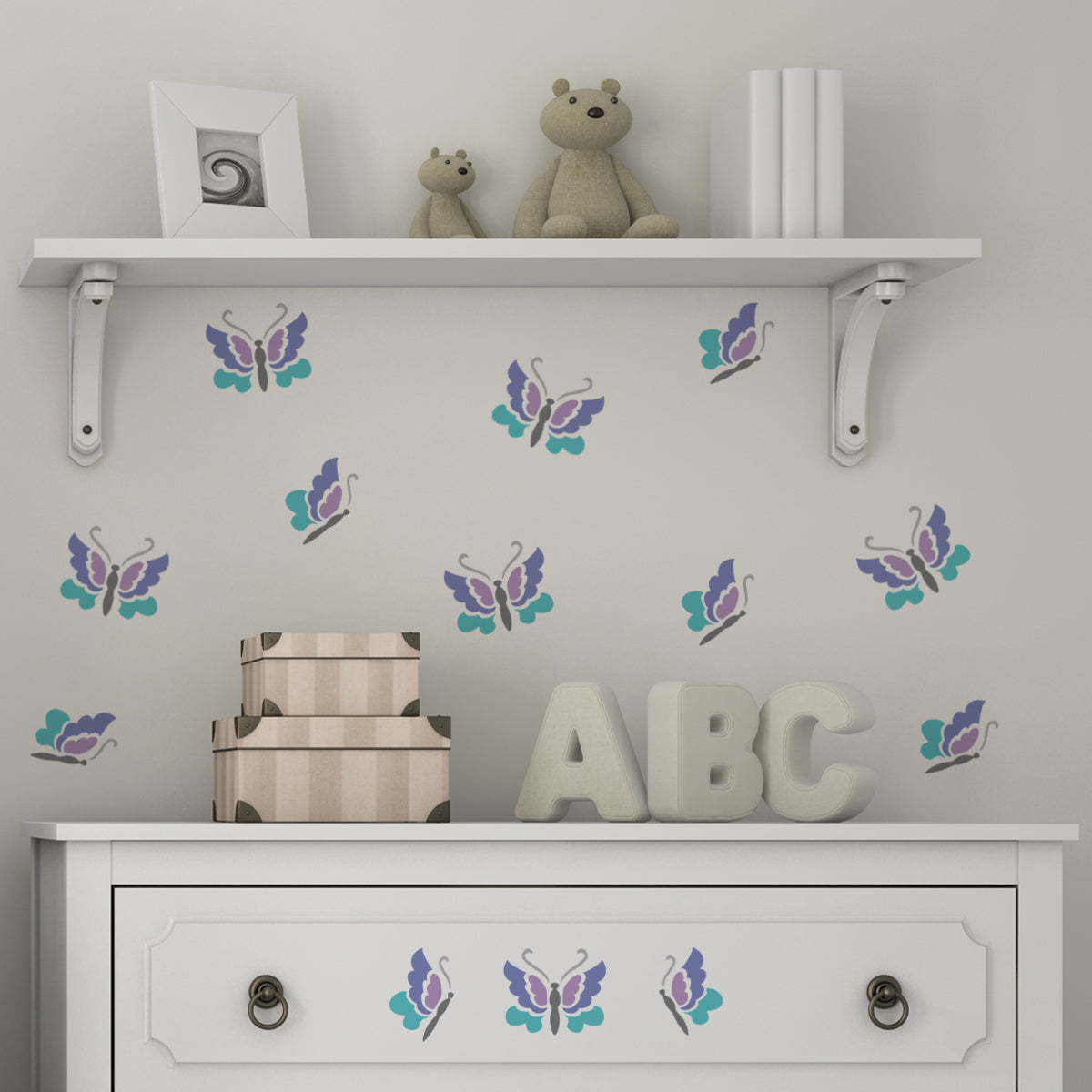 CraftStar Butterflies Stencil Set in Nursery