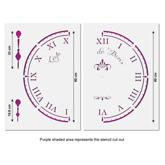 CraftStar Cafe De Paris Large Clock Stencil - Extra Large Size