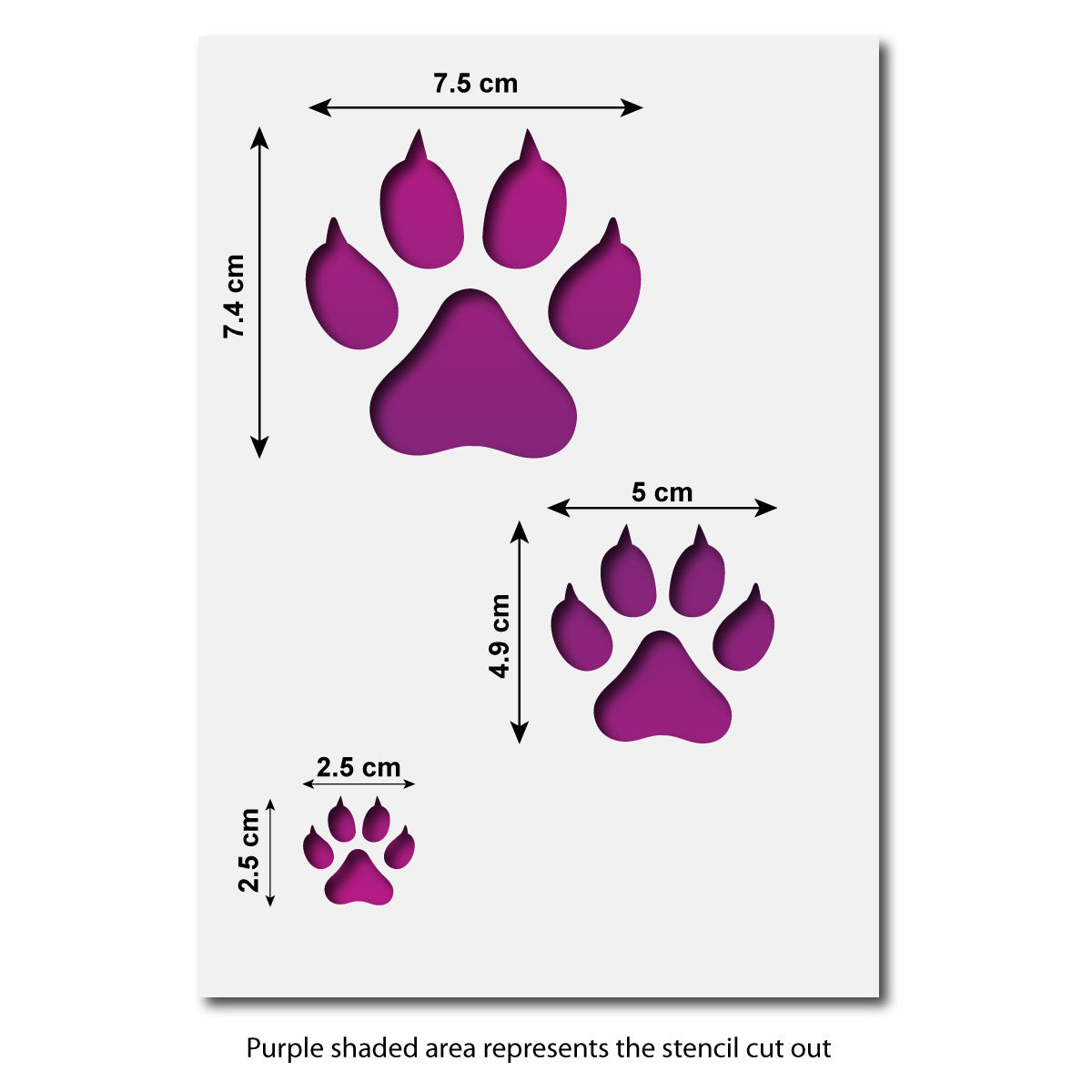 CraftStar Cat Paw Print Stencil Set