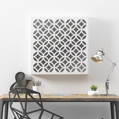 CraftStar Diamond and Circle Pattern Stencil as Canvas print