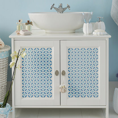 CraftStar Diamond and Circle Pattern Stencil on wood