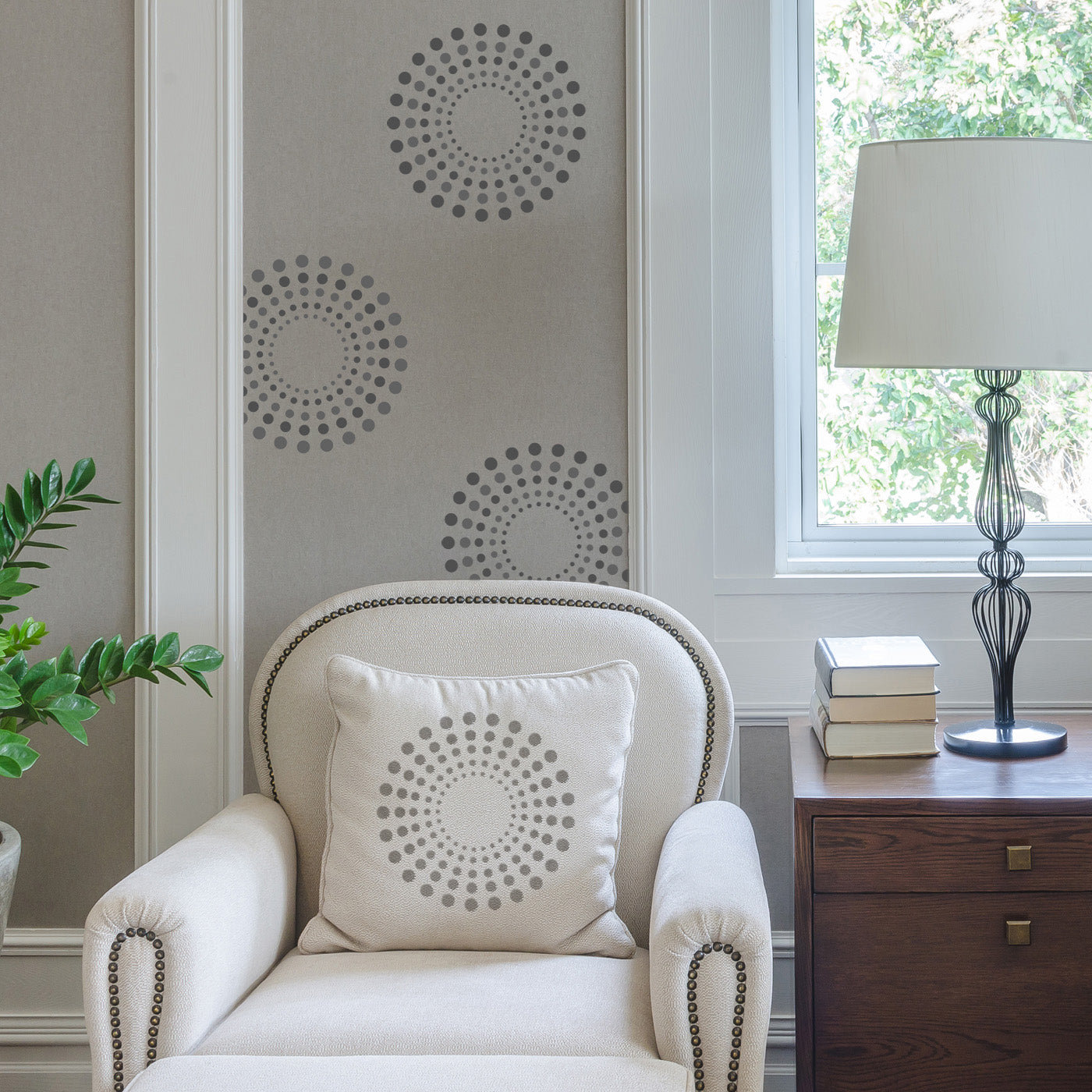 CraftStar Concentric Circles Wall Stencil