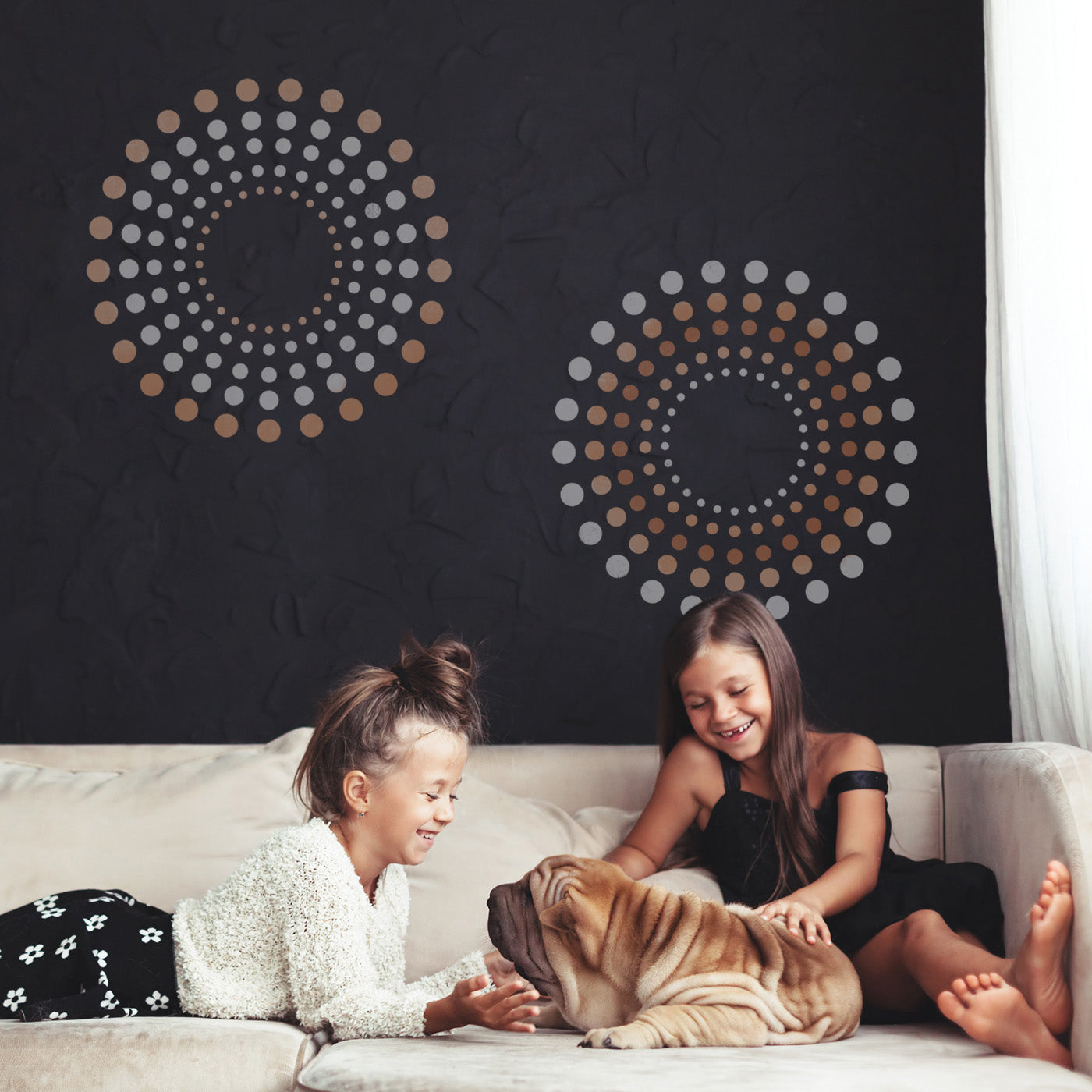 CraftStar Concentric Circles Wall Stencil