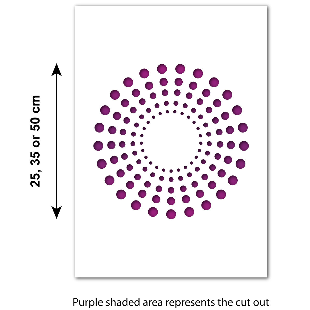 CraftStar Concentric Circles Wall Stencil - Sizes