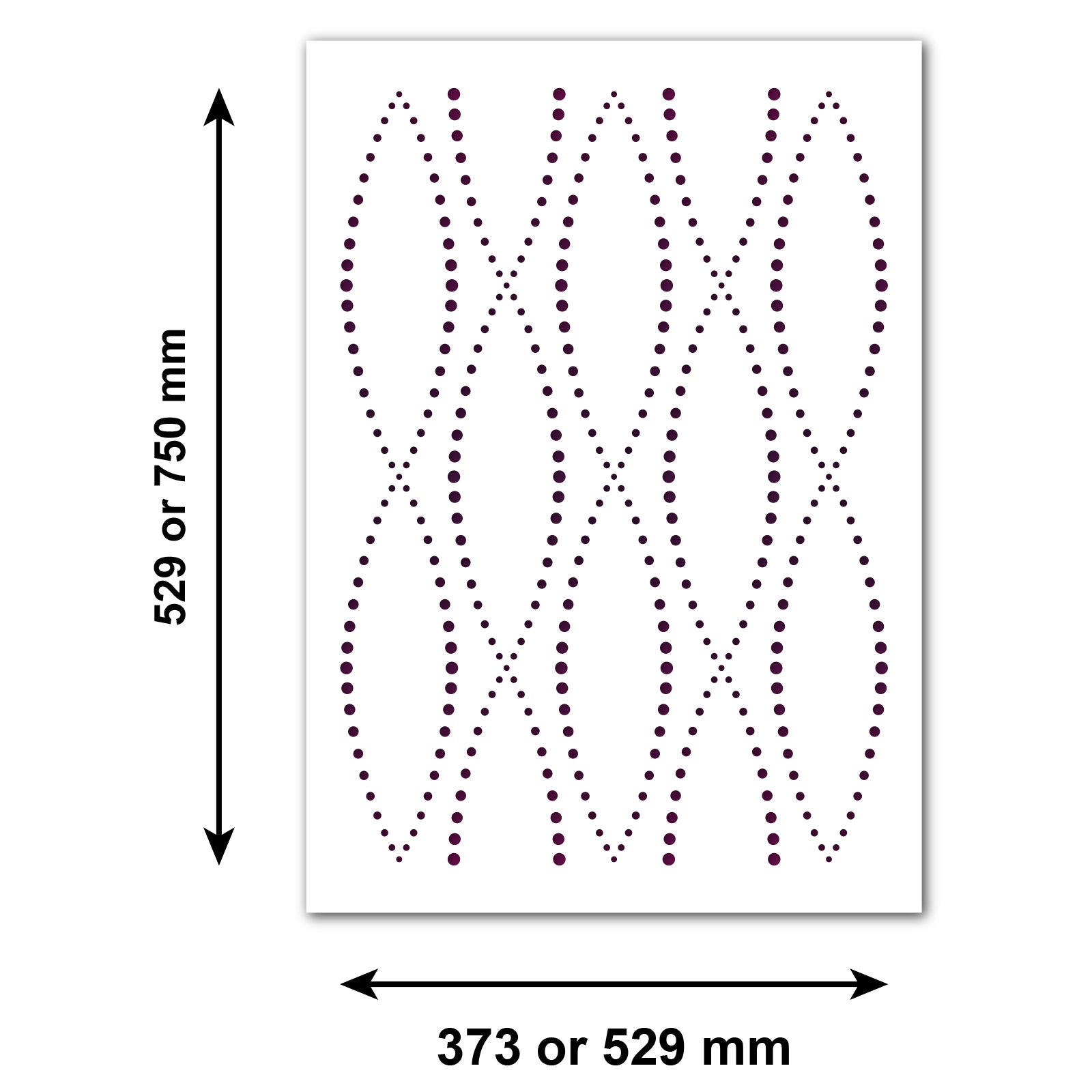 CraftStar Lattice Stencil Size Guide