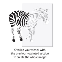 CraftStar Zebra Wall Stencil - Extra Large Stencil Alignment Guide