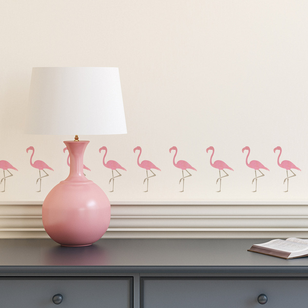 CraftStar Flamingo Stencil Border