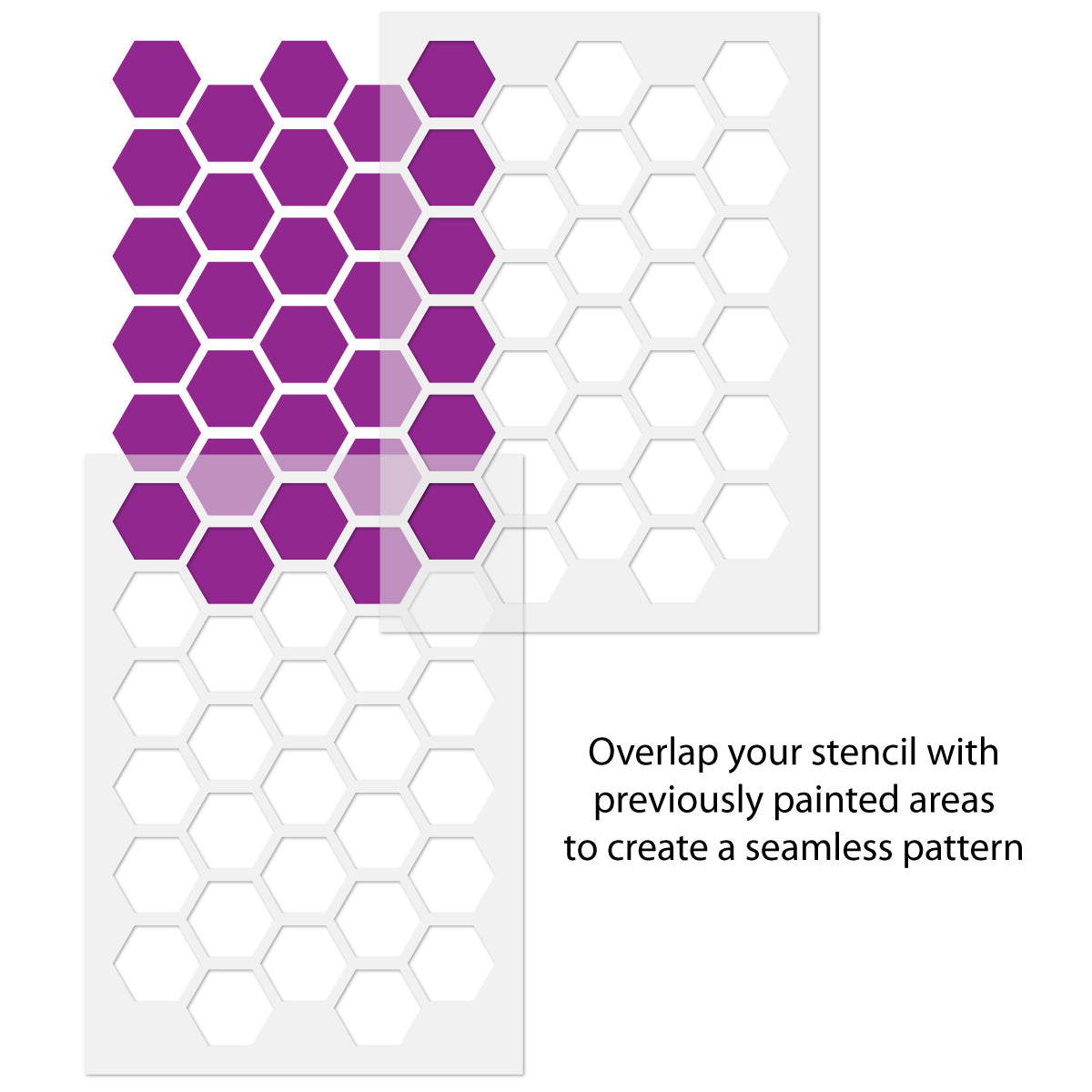 CraftStar Honeycomb Allover Wall Stencil - Alignment Guide
