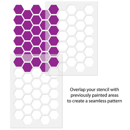 CraftStar Honeycomb Allover Wall Stencil - Alignment Guide