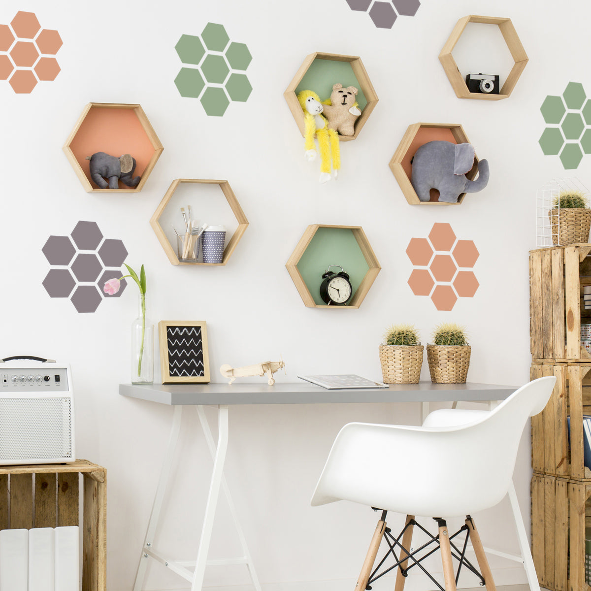 CraftStar Honeycomb Stencil - Wall Accents