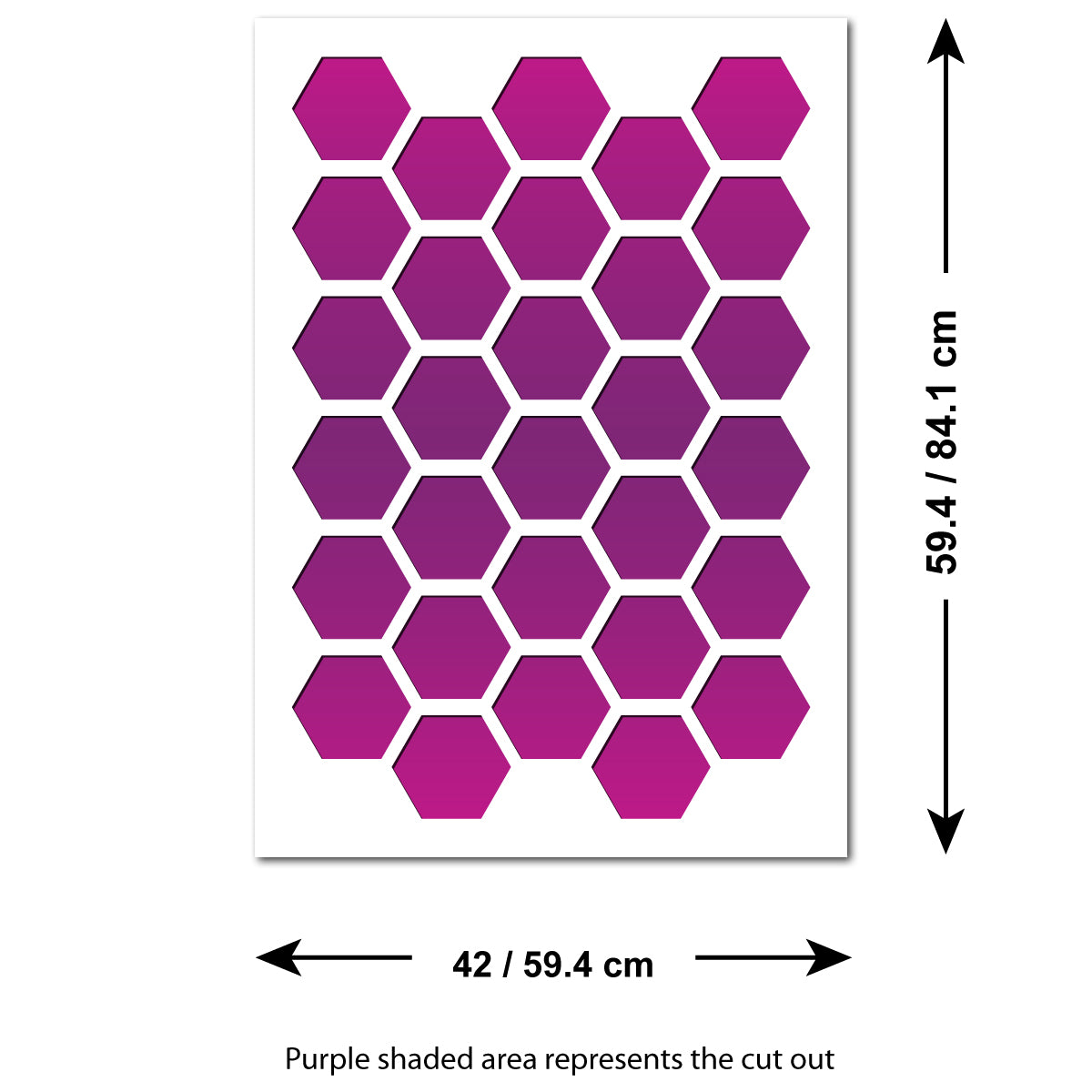 CraftStar Honeycomb Allover Wall Stencil - Sizes