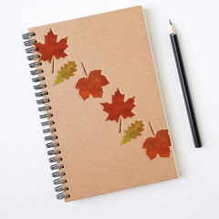 CraftStar Leaf Stencils on Notebook