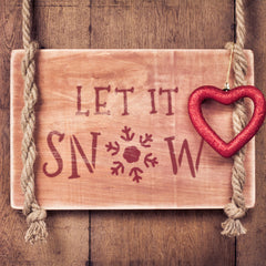 CraftStar Let It Snow Christmas Text Stencil as a Festive Sign