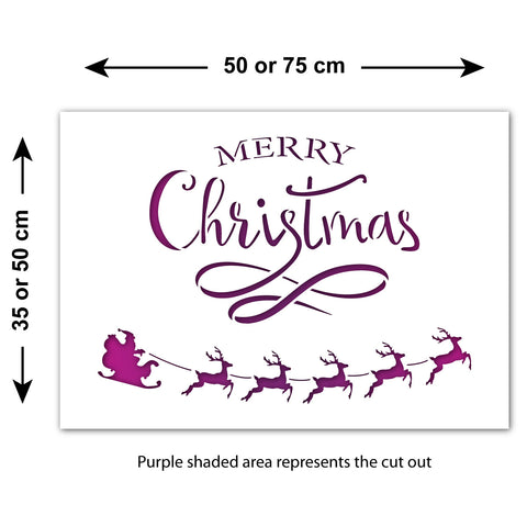 Merry Christmas Window Stencil